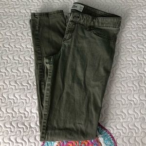 Green Hollister Skinny Jeans